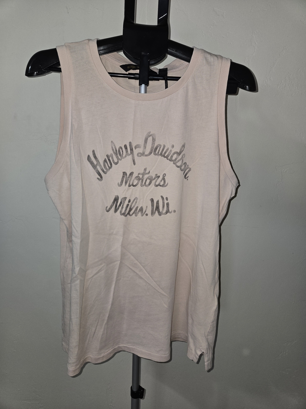 Harley-Davidson Pale Pink Script Logo Tank XL